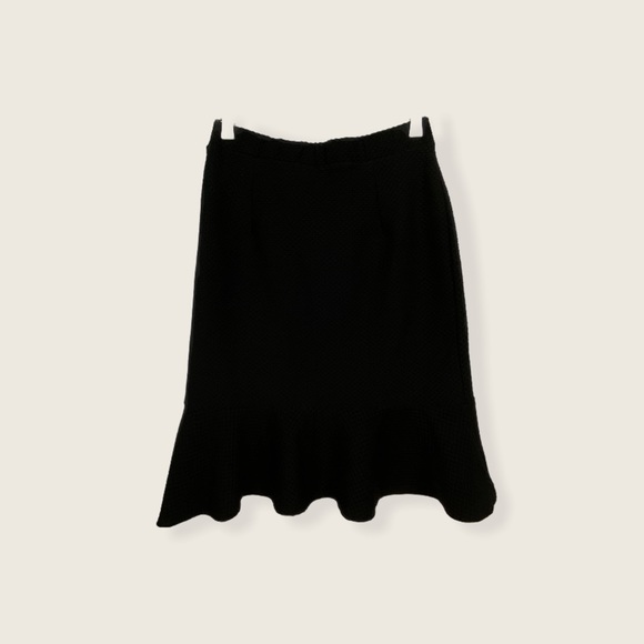Mandy Evans Black Waffle Knit Crepe Peplum Skirt - Picture 6 of 9